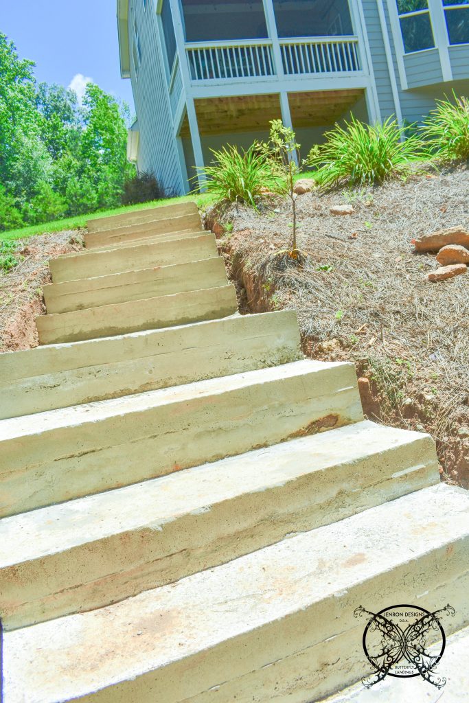 DIY Concrete Garden Steps | JENRON DESIGNS
