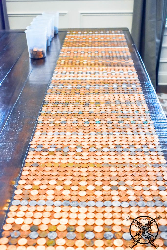 DIY Penny Tiled Table