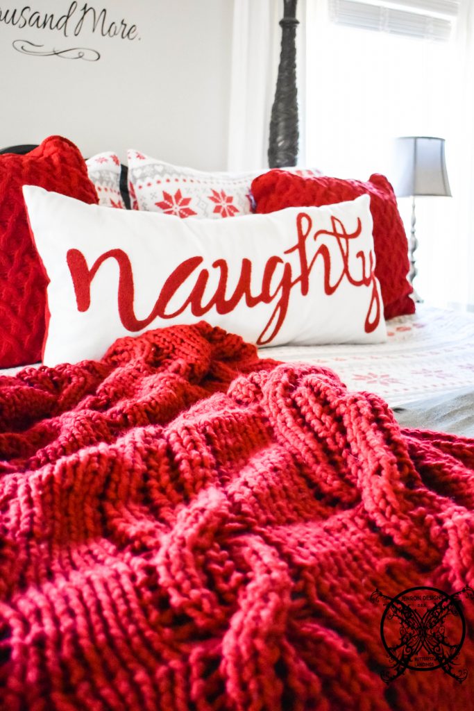 Home for The Holidays Naughty Pillow JENRON DESIGNS