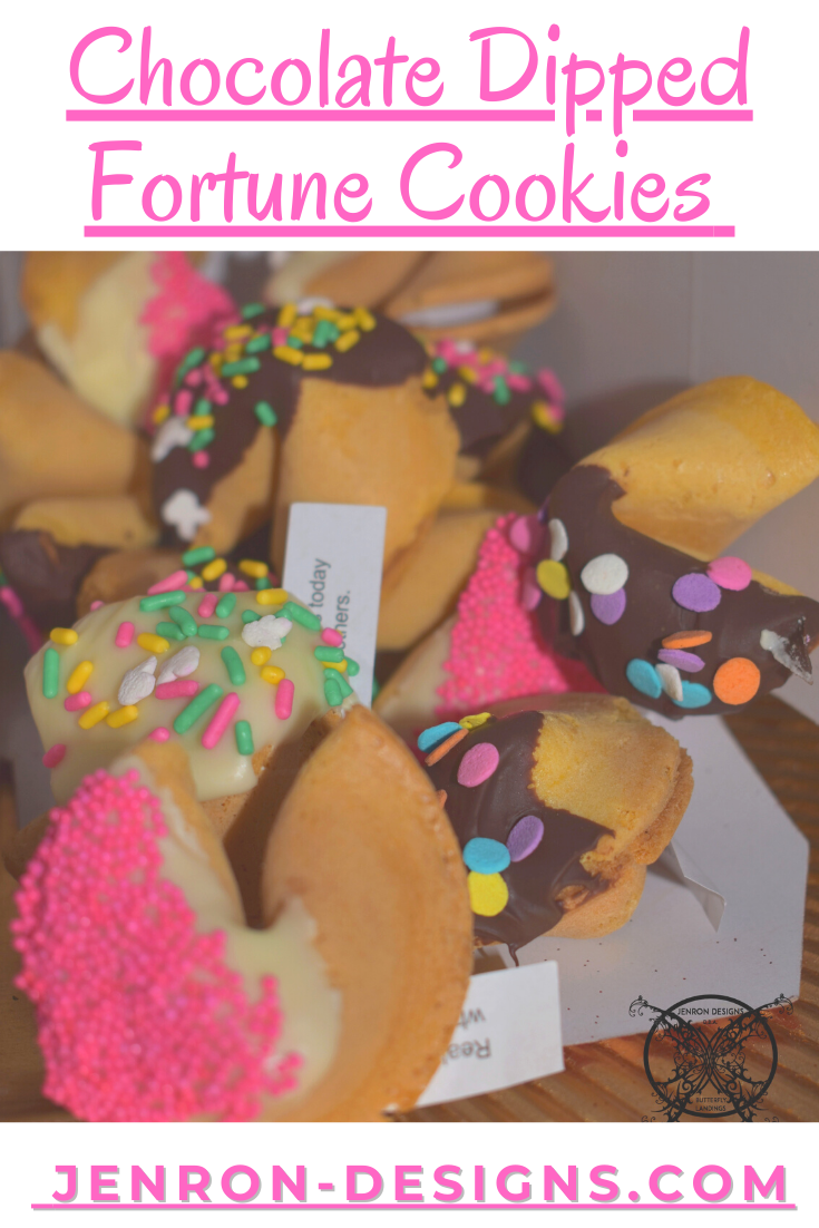Chocolate Dipped Fortune Cookies JENRON DESIGNS