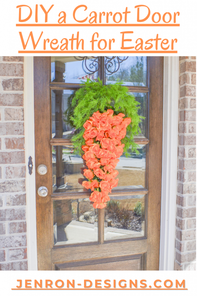 DIY a Carrot Door Wreath for. Easter JENRON DESIGNS