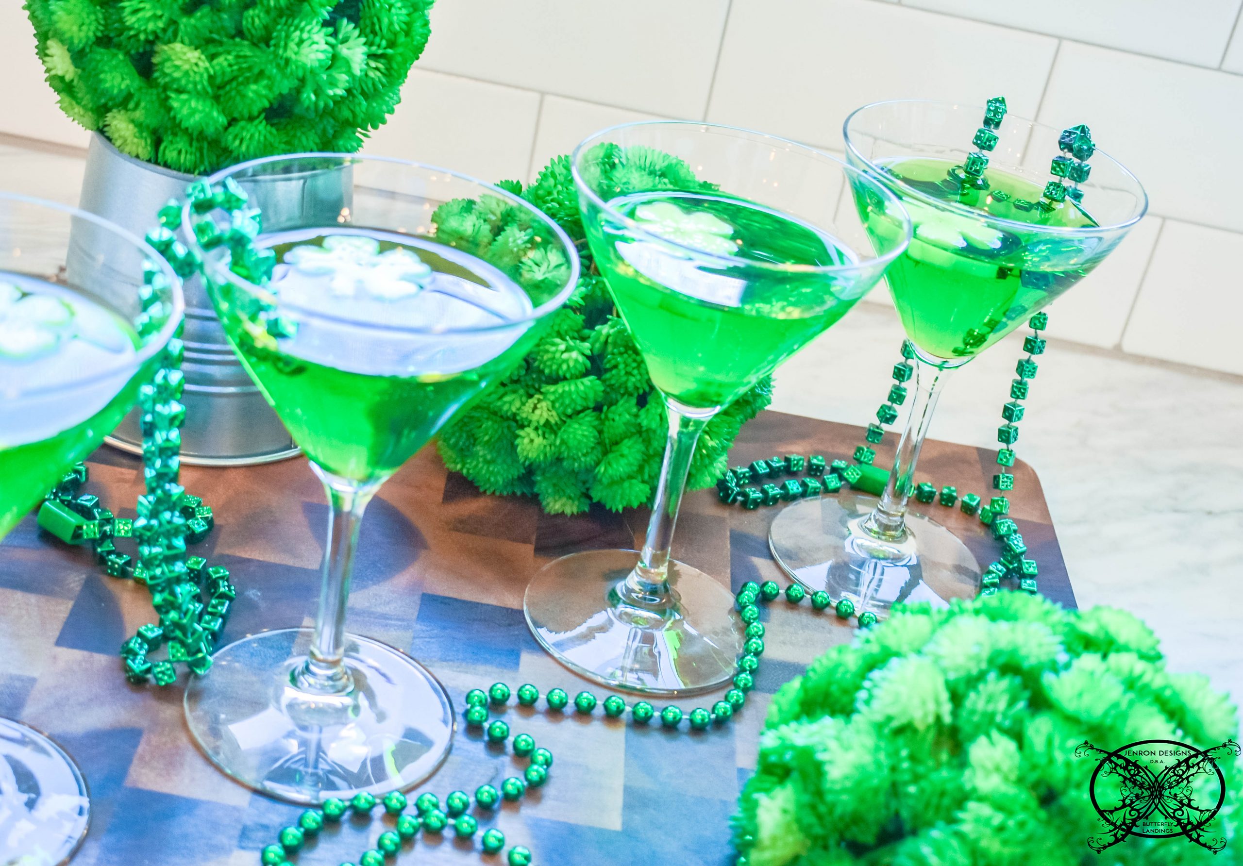 Green Leprechaun Cocktails JENRON DESIGNS