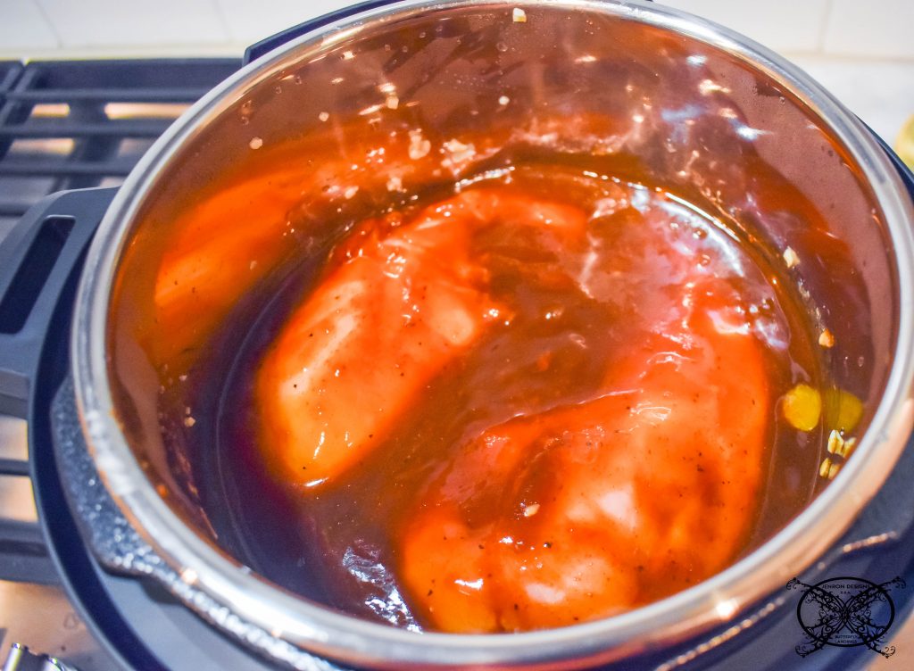 Instant Pot BBQ Chicken and sauce JENRON DESIGNS