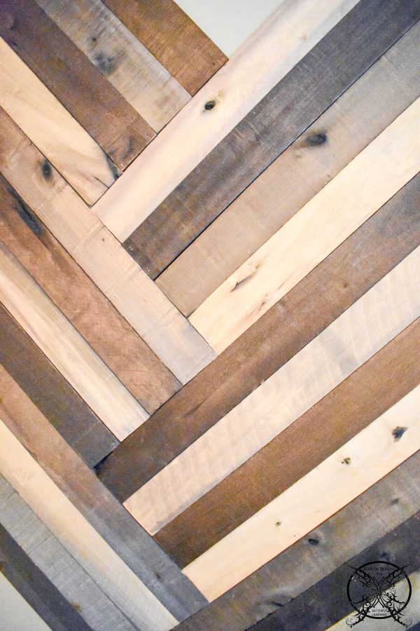 Adding a Herringbone Shiplap Accent Wall JENRON DESIGNS