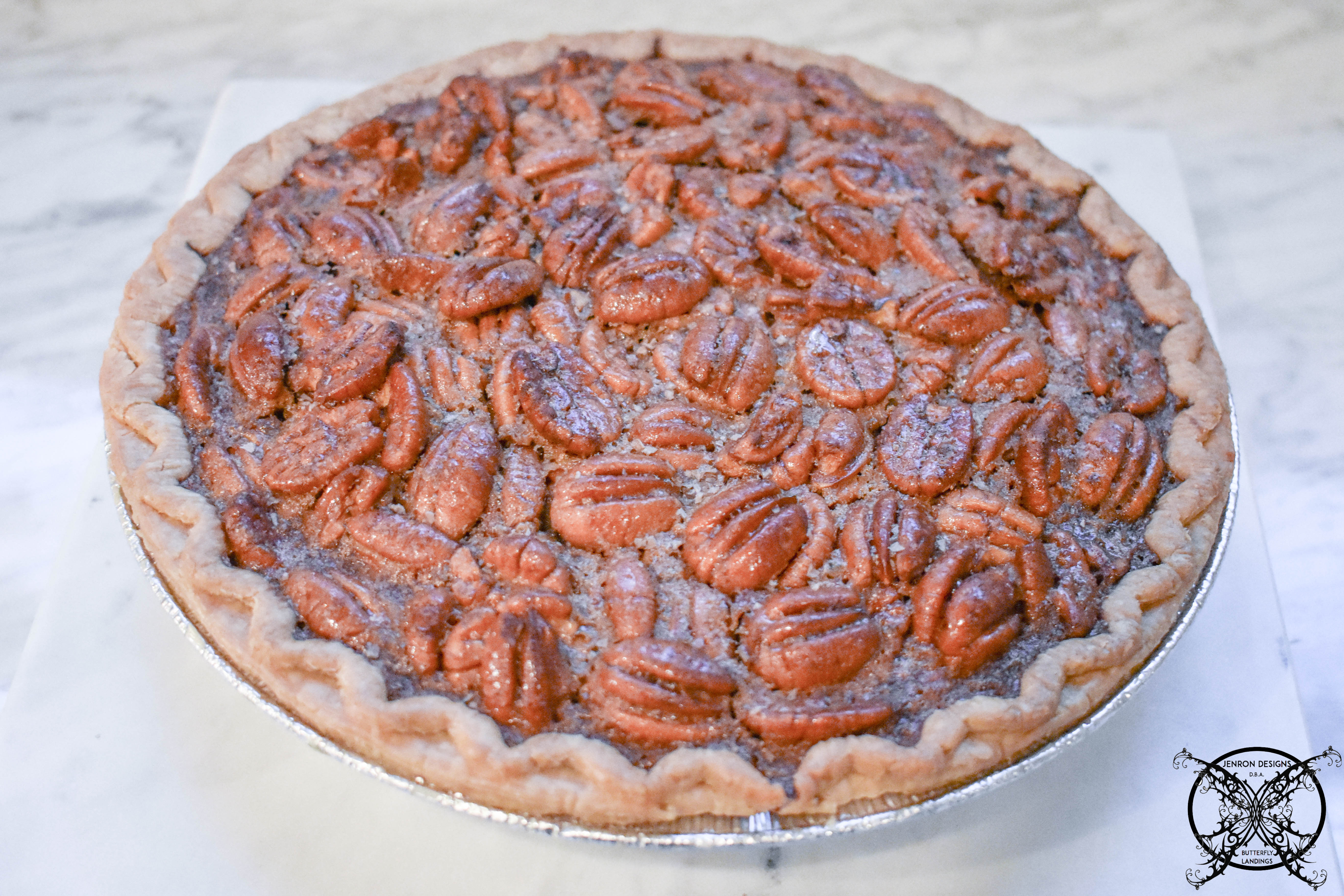 Maple Syrup Pecan Pie with Applewood Sea Salt JENRON DESIGNS