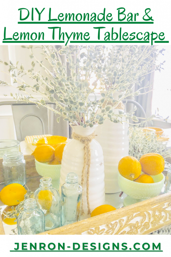 DIY Lemonade Bar & LemonThyme Tablescape JENRON DESIGNS