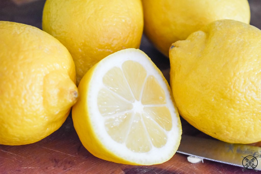 Fresh Lemon Juice for Bees Knees Cocktail JENRON DESIGNS