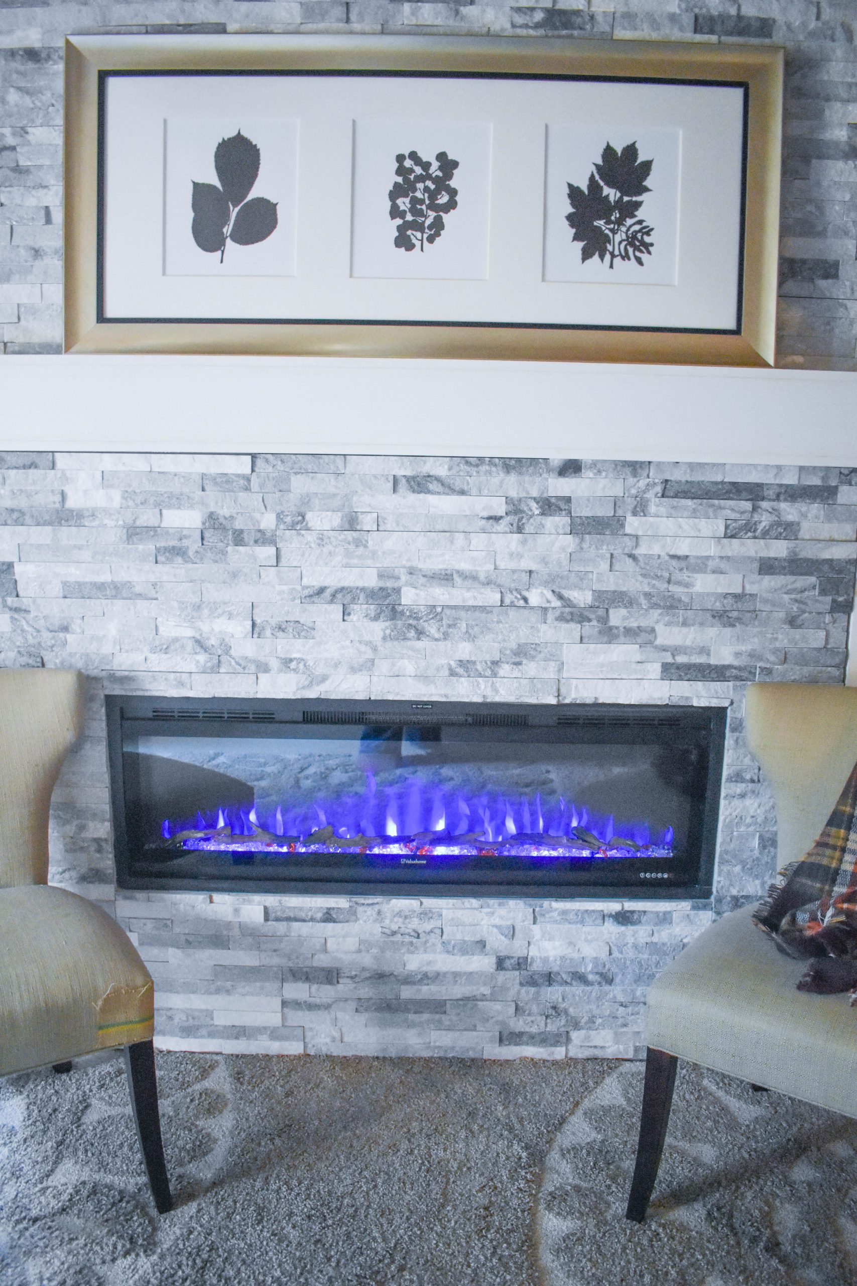 50 Valuxhome Electric Fireplace Blue Flames JENRON DESIGNS