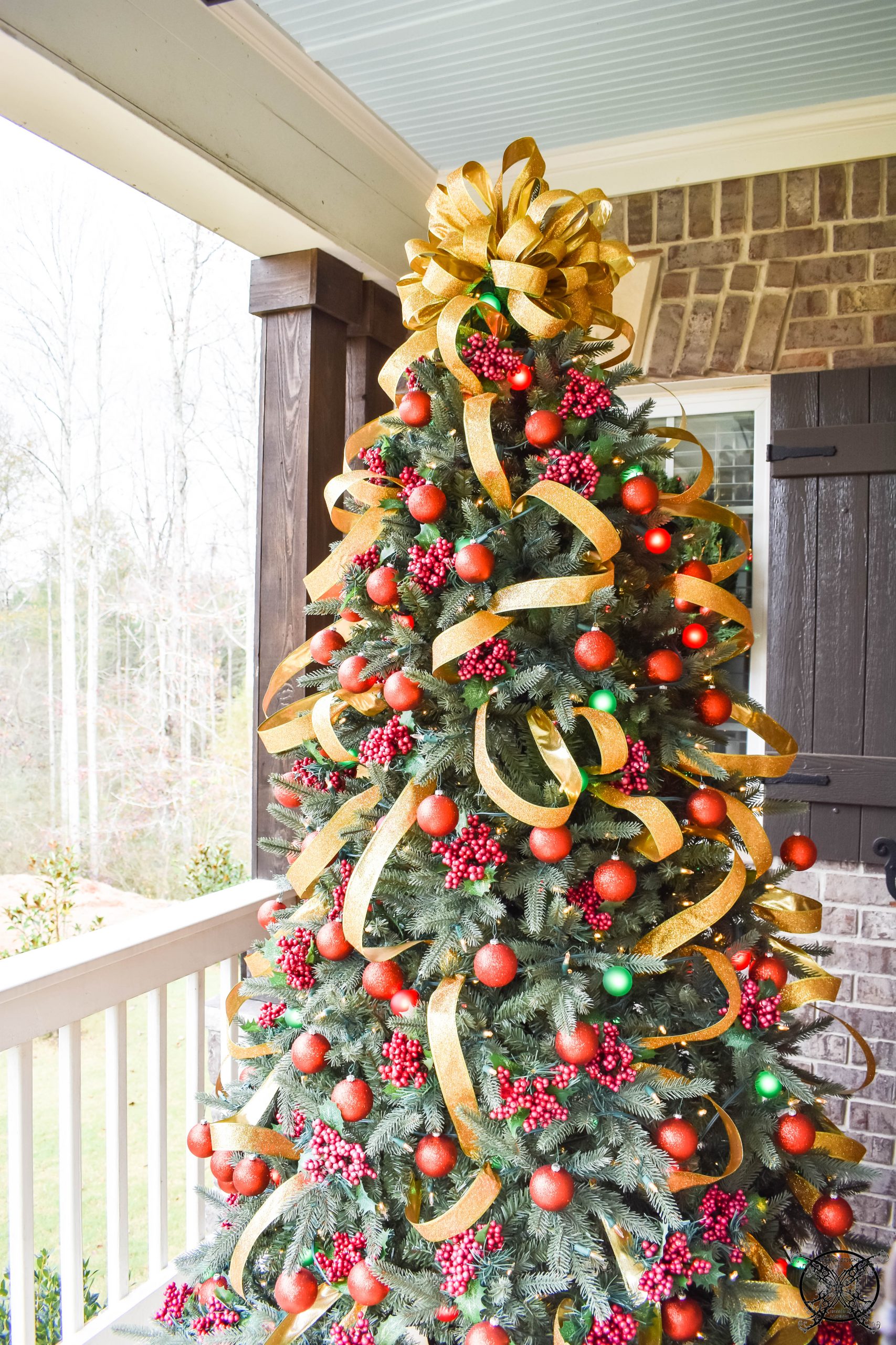 Holly Jolly Front Porch Christmas Tree JENRON DESIGNS