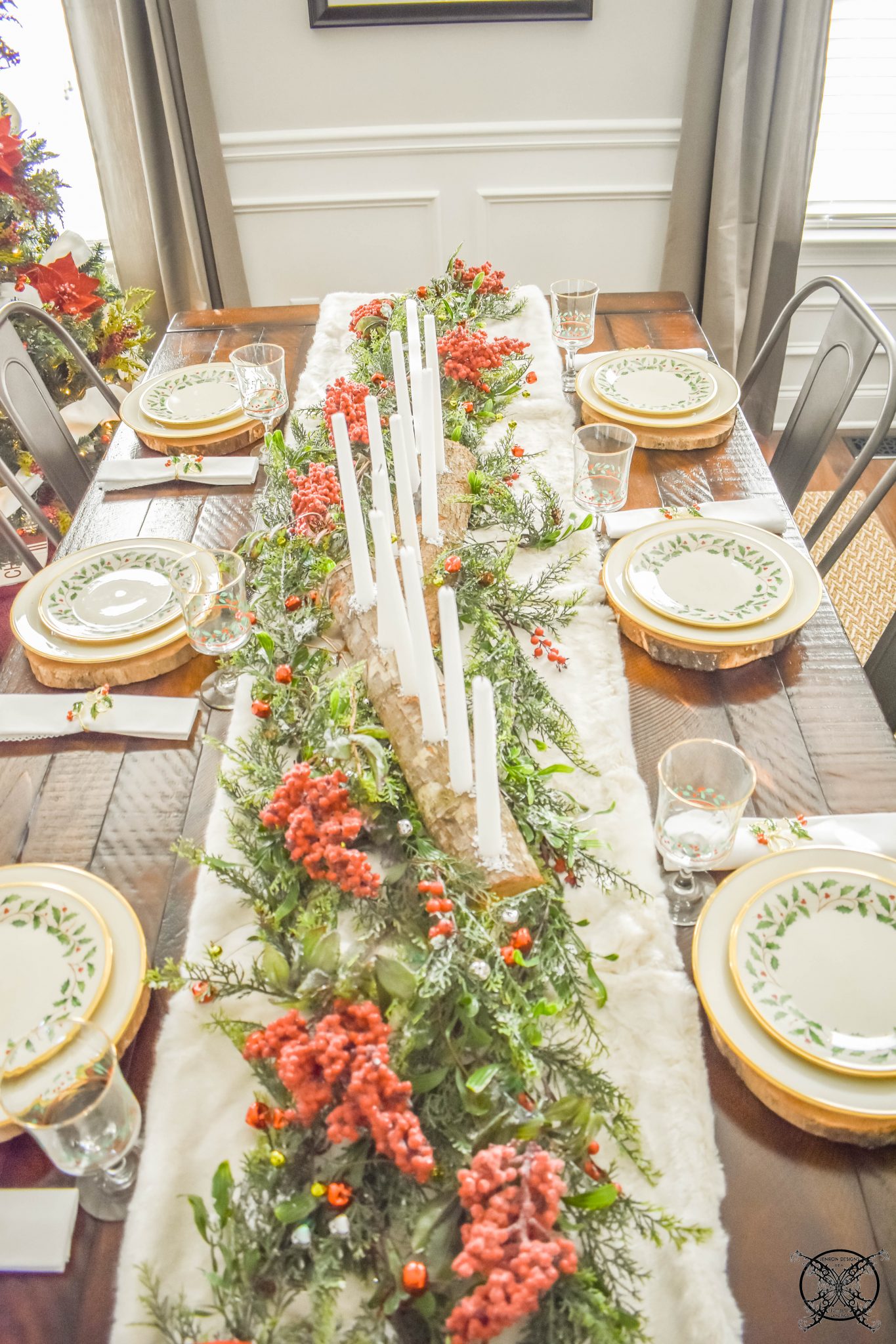 Making a Yule Log Candle Centerpiece JENRON DESIGNS