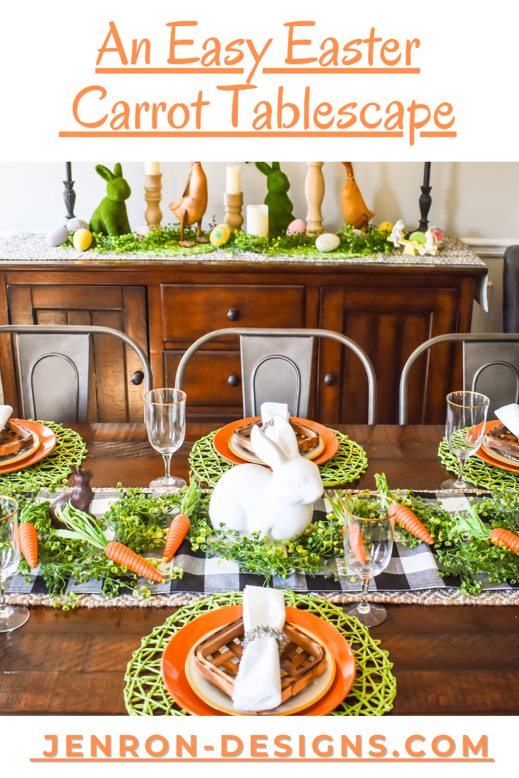 An Easy Easter Carrot Tablescape JENRON DESIGNS