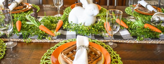 Bunny & Carrot Tablescape JENRON DESIGNS