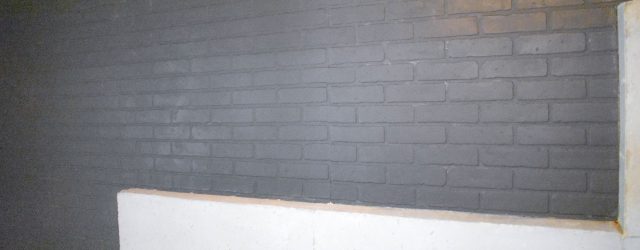 Painted Black Brick wall JENRON DESIGNS