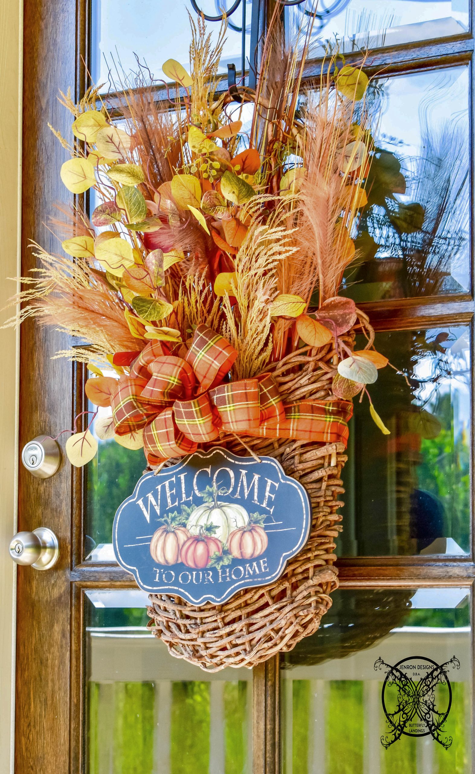 Fall Harvest Door Basket JENRON DESIGN
