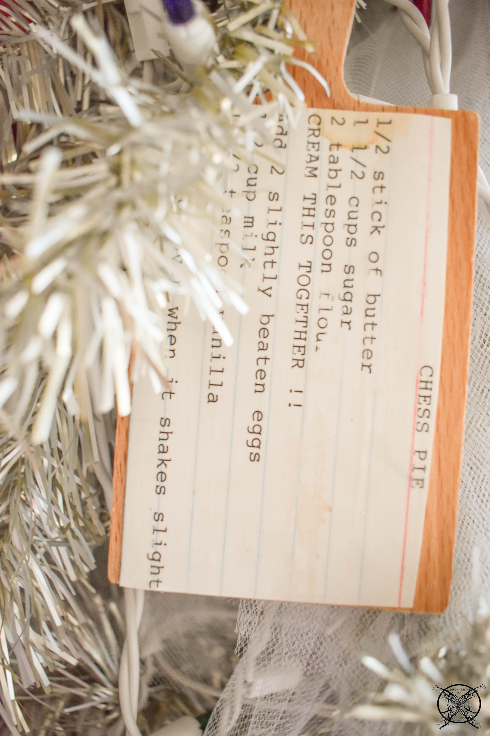 Chess Pie Recipe JENRON DESIGNS
