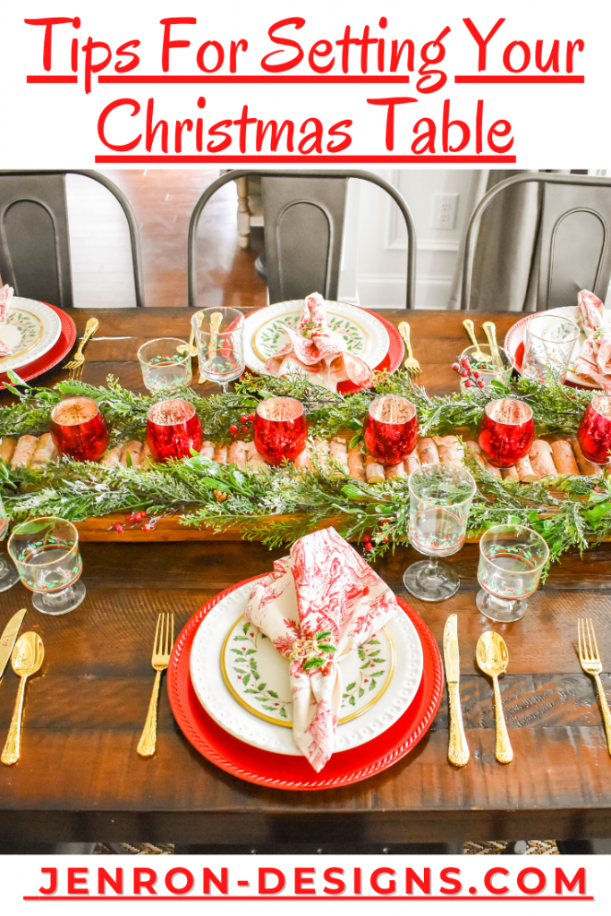 Tips For Setting Christmas Tables JENRON DESIGNS