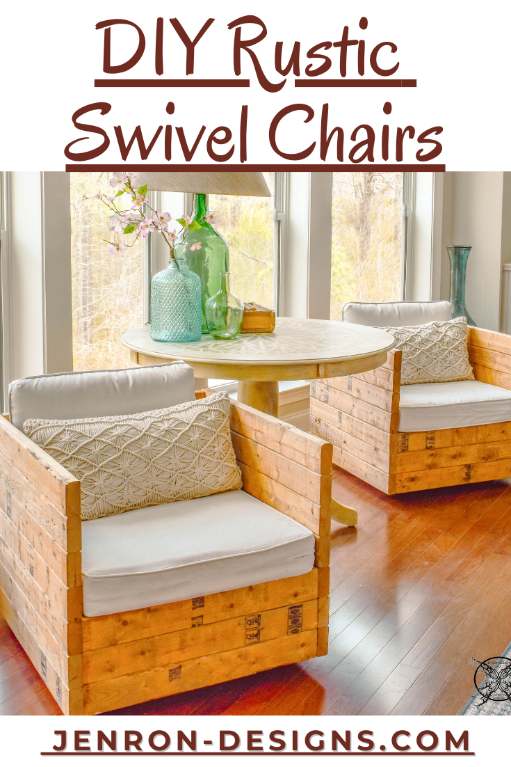 JENRON DESIGN Rustic Swivel Chairs