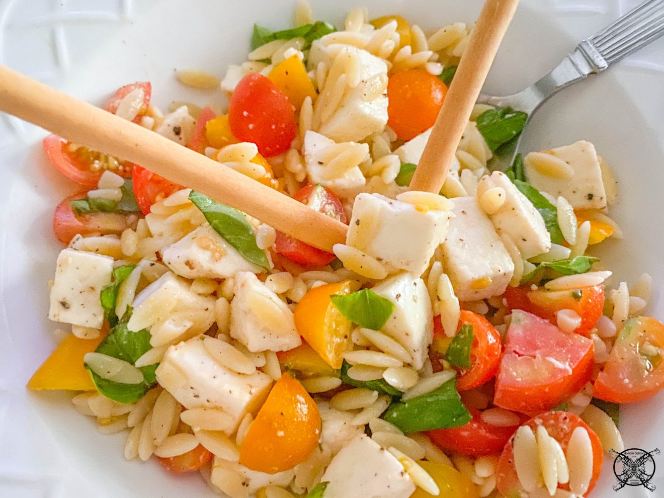 Margherita Orzo Pasta Salad JENRON DESIGNS
